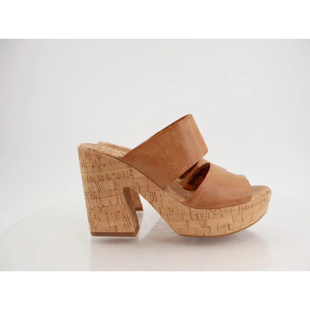Korks Kork Ease Dezi Sandals Platform Brown Vegan Strappy Chunky Heel Size 11